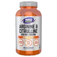 Now Foods L-Arginin 500 Mg Und L-Citrullin 250 Mg – 240 Kapseln