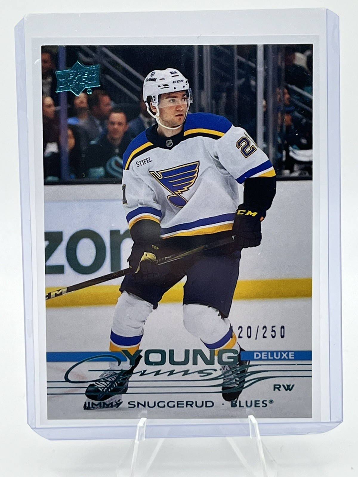 2025-26 Upper Deck Series 1 Young Guns Deluxe #207 Jimmy Snuggerud /250