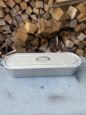 Vintage Französischer Aluminium Fischkocher Wasserkocher Poissonniere