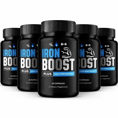 (5 Pack) Iron Boost Plus High Performance Supplement ED Stamina pills MEN 60cap