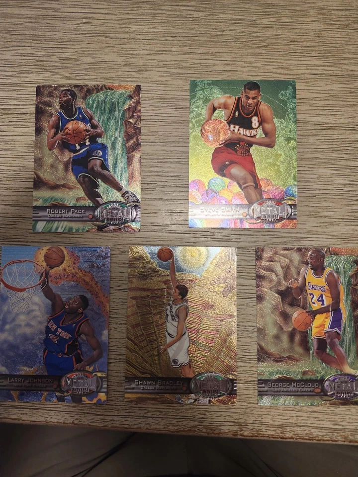 1997 METAL UNIVERSE BASKETBALL SINGLES (5) - Image 3 of 4