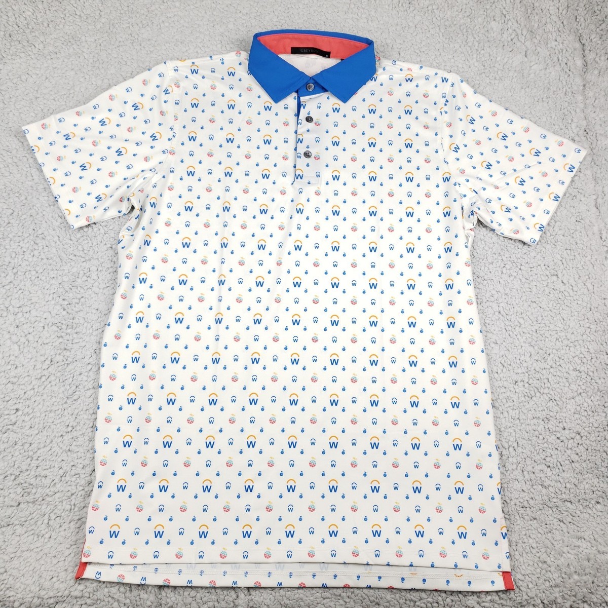 NEW Greyson Golf Polo Shirt Mens M Workday All Over Print