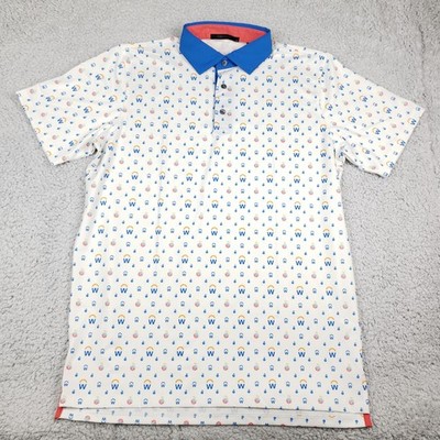 NEW Greyson Golf Polo Shirt Mens M Workday All Over Print