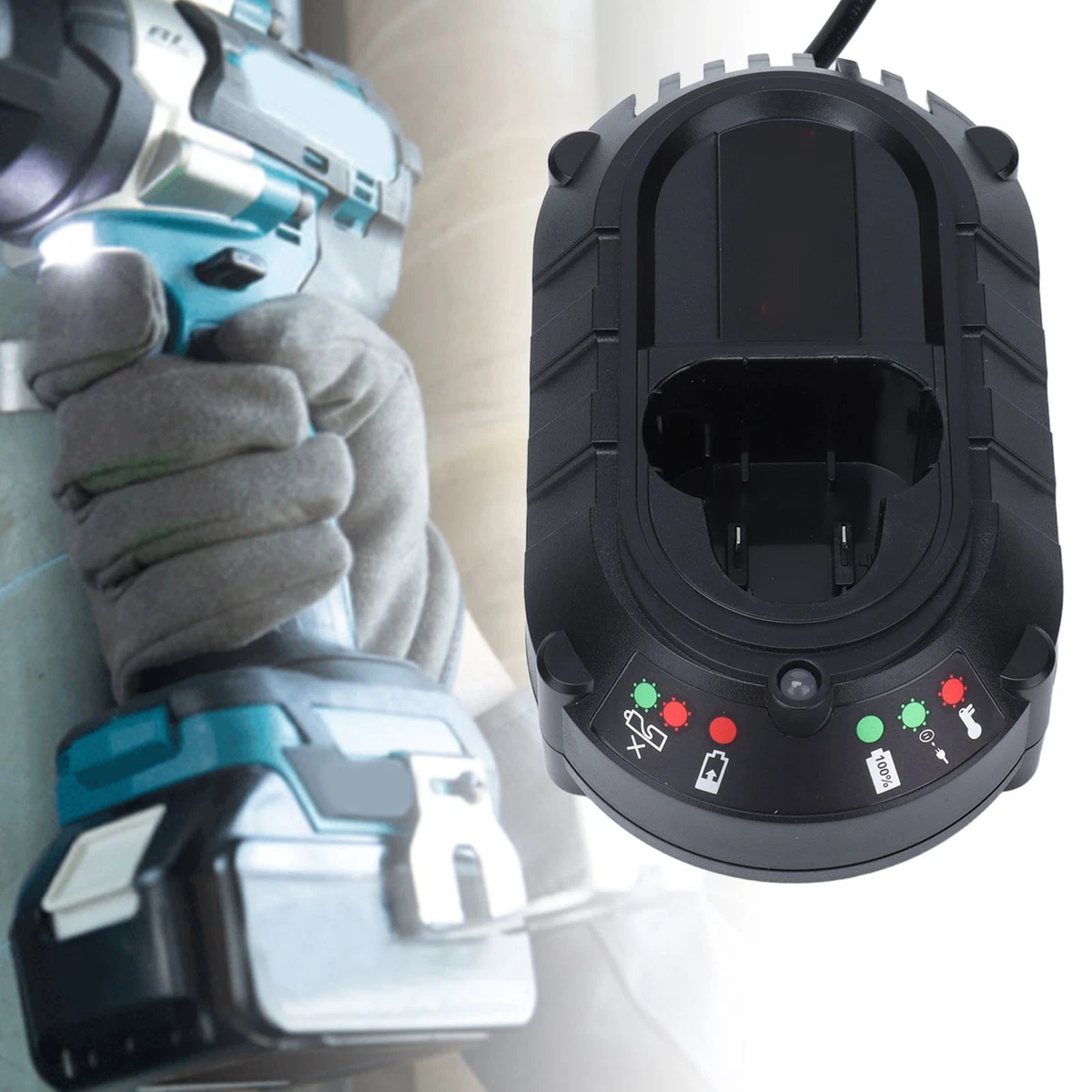 Caricabatterie Per Batteria Al Litio 18V 21V Applicare Un Trapano Un Batteria Smerigliatrice Angolare Ventilatore Elettrico Utensili Elettrici Spina Europea - Foto 7