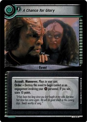 A Chance for Glory - Second Edition - Star Trek CCG 2E