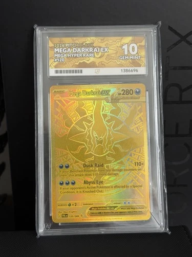 Pokemon TCG Mega Darkrai EX 120/084 Gold Card Graded ACE 10