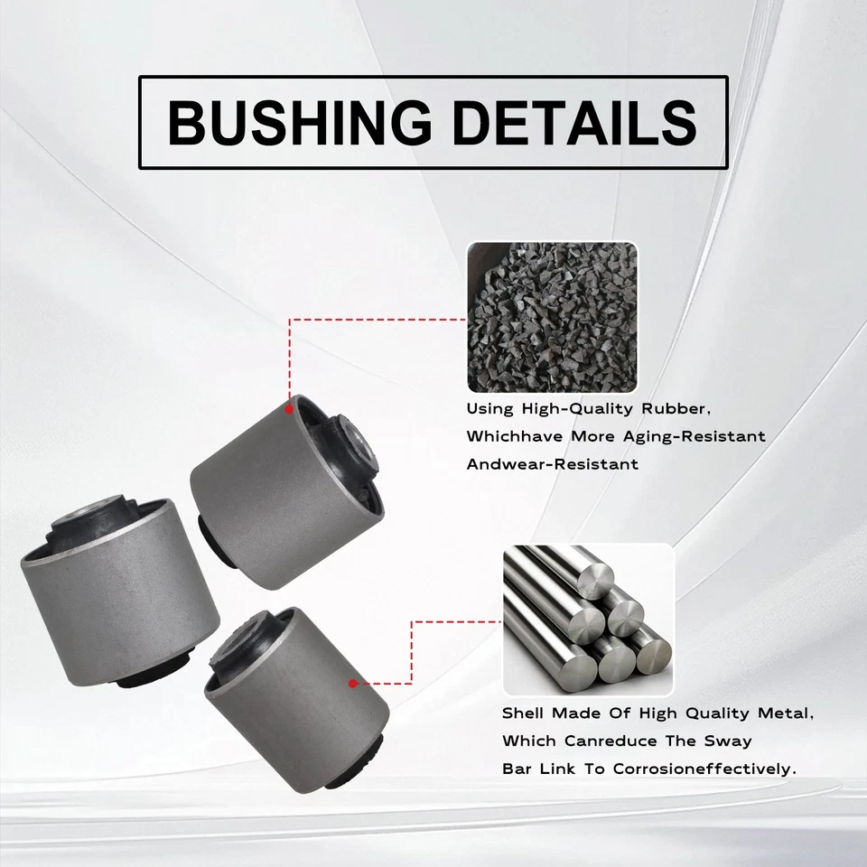 Kit de bujes de brazo de control inferior superior trasero de 10 piezas para LEXUS LX470 1998-2007 Foto 3 de 4