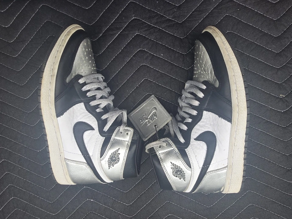Nike Air Jordan 1 Retro High OG Silver Toe Size 7 Womens with Receipt CD0461-001 - Image 4 of 4