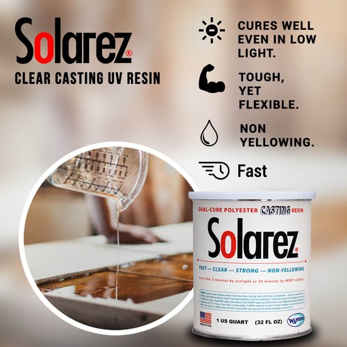 SOLAREZ UV Cure resina poliestere trasparente (4 once) - fai da te artigianato, gioielli, hobby - Foto 5 di 5