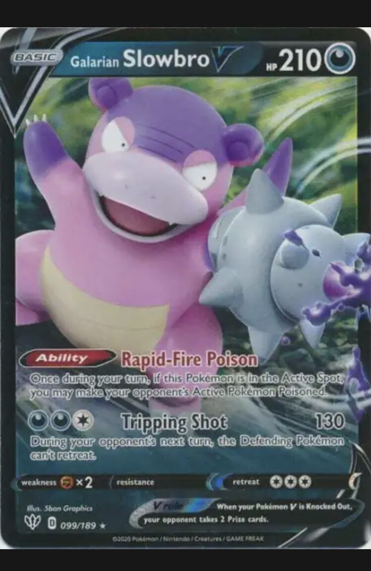 Pokemon - Galarian Slowbro V - 099/189 - SWSH Darkness Ablaze - Ultra Rare