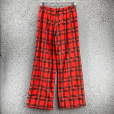 VTG Pendelton Wool Pants Tartan Plaid Womens 27x29 Stretch Waist READ Straight