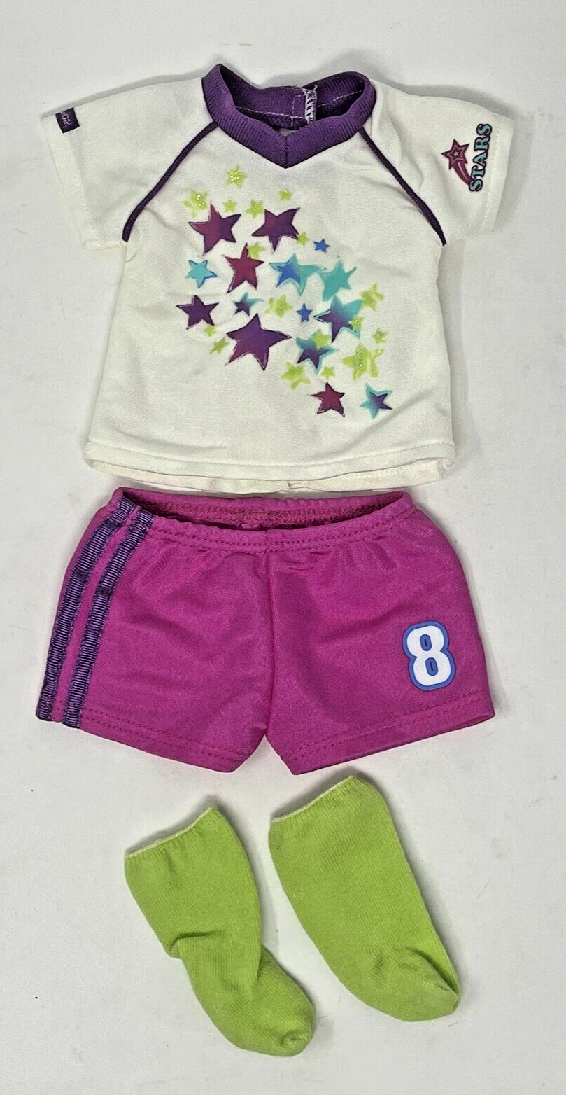 SAOLA My American Girl bambola SQUADRA DI CALCIO vestito pantaloncini camicia calzini solo no scarpe palla