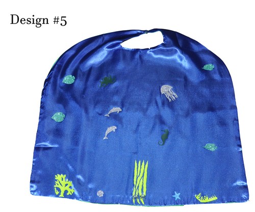 Sea Life Marine Bio Ocean Theme Children's Girls Boys Handmade Artisan Play Cape - Picture 6 of 8