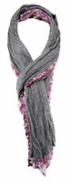 Tigertie Schal In Rosa Grau Olive Schwarz Weiss Gemustert - Gr. 180 X 50 Cm