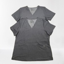 FIGS Womens Two Technical Collection Casma Three Pockets Tops Size XXL Gray