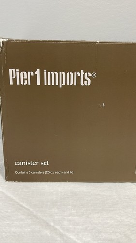 Pier 1 Imports peppers 20 oz canister set kitchen decor storage glazed ceramic - Picture 14 of 16