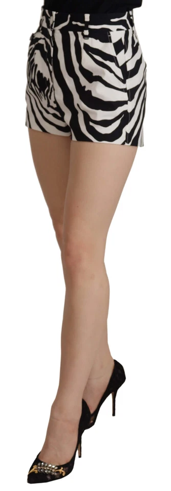 Pantalones Cortos Dolce & Gabbana Negro Blanco Algodón Elastizados IT44/US10/L PRECIO DE VENTA SUGERIDO POR EL FABRICANTE $700 Foto 2 de 4