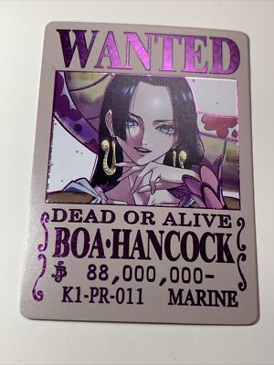 Boa Hancock Pirate One Piece WANTED K1 PR Foil Goddess Waifu Card Holo Anime Hot