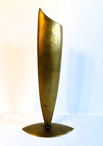 60er GOEBEL "ERGO" Vase Design Modern Messing 580 gr - Bild 3 von 5