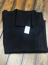 NWT LaVane Black Men's 501-T Turtleneck Pullover Cotton Blend Size Large
