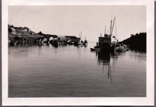 PHOTOGRAPH WW11 USNCB 8TH SPECIAL SEABEES BOATS HARBOR KODIAK ALASKA OLD PHOTO
