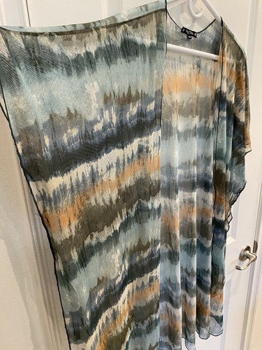 womens open front tunic or cover up sheer L/xl, Super Cute, Very Lightweight - Picture 3 of 6