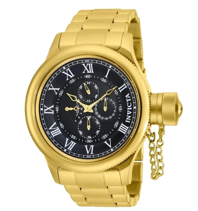Banda de oro Invicta Russian Diver Relojes de pulsera
