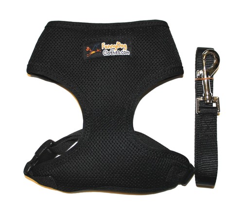Dog HARNES + LEASH Cat Puppy Soft MeshVest Adjustable SMALL & MEDIUM Pet XS - XL - Picture 15 of 19