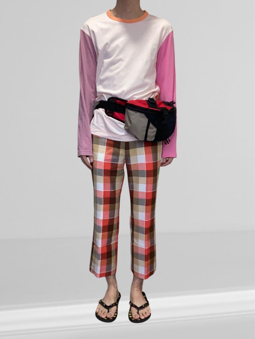JUNYA WATANABE】CROPPED CHECK SLACKS 438