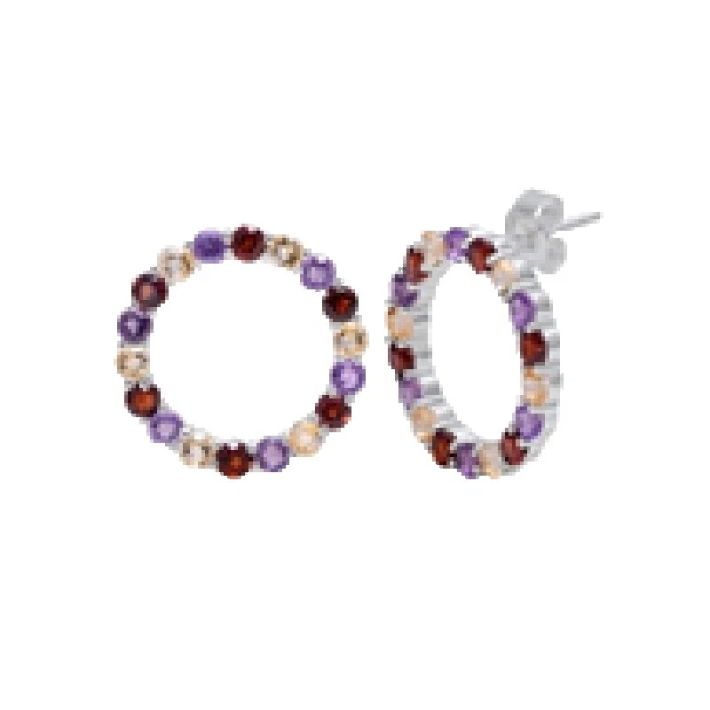 Belleza Amatista Amatista Pendientes de Moda