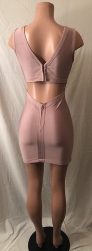 **Exotic Frosted Glaze Mauve Event Dress~Size Medium** - Picture 7 of 11