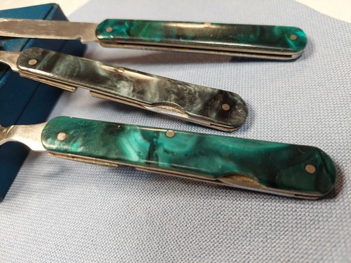 Años 50 URSS Ucrania Jarkov Juego de 3 Cuchillo de Tenedor de Cuchillo en Caja - Imagen 9 de 12