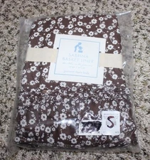 NEW Pottery Barn Kids Sabrina Basket Liner Size Large Brown Daisy Floral PBK