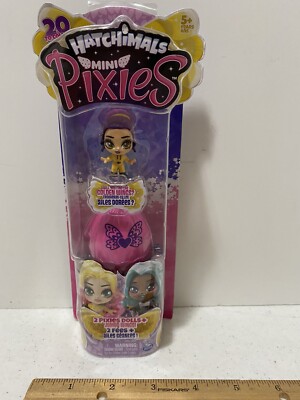 Hatchimals Mini Pixies  with Jumbo Wings, 2 Dolls, New, Sealed, Purple Hair