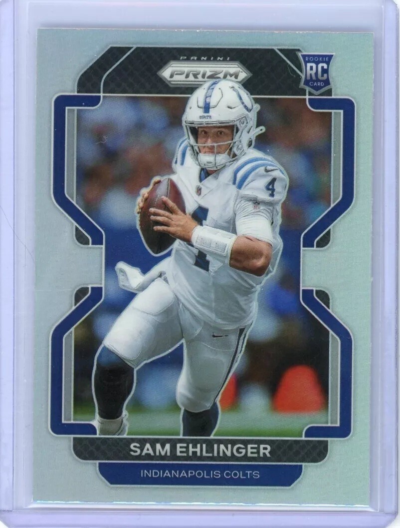 2021 Panini Prizm Sam Ehlinger Indianapolis Colts Rookie Silver Prizm Card #395