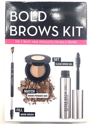 Anastasia ABH Kit~ Brush 7B, Brow Gel, Brow Powder Duo ~Dark Brown Full Size New
