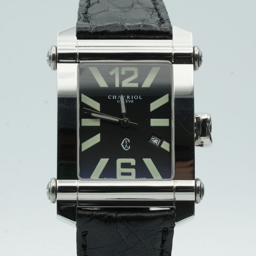 Philippe Charriol Columbus Men's Watch CCSTRX9 Quartz 1 1/4in Vintage Black - 第 1/10 張圖片