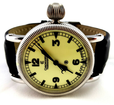 Chronoswiss Timemaster CH6233LU Analog Leuchtzifferblatt Schwarz Leder-Band Top