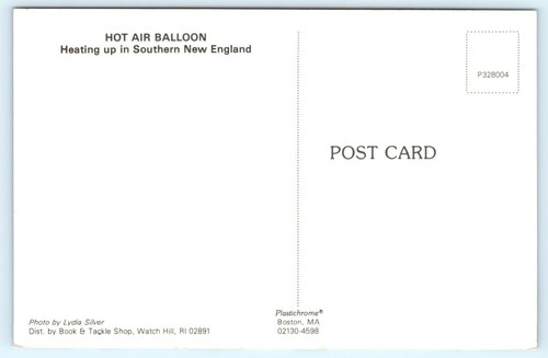 Hot Air Balloon Closeup View Filling Southern New England Vintage Postcard - Picture 3 of 4