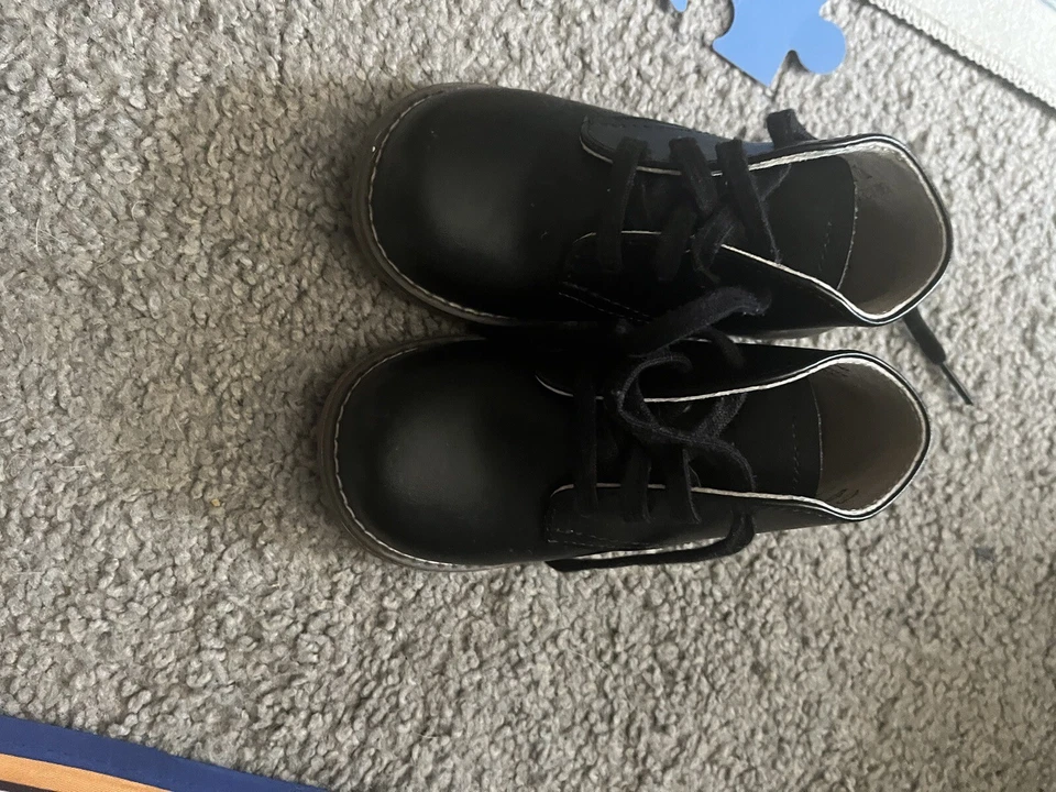 FootMates Niño Niño Niña Zapato Fondo Duro Caminar Negro Niños Foto 2 de 2