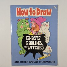 Vintage 1982 How To Draw Ghosts Goblins Witches Halloween Instruction Book