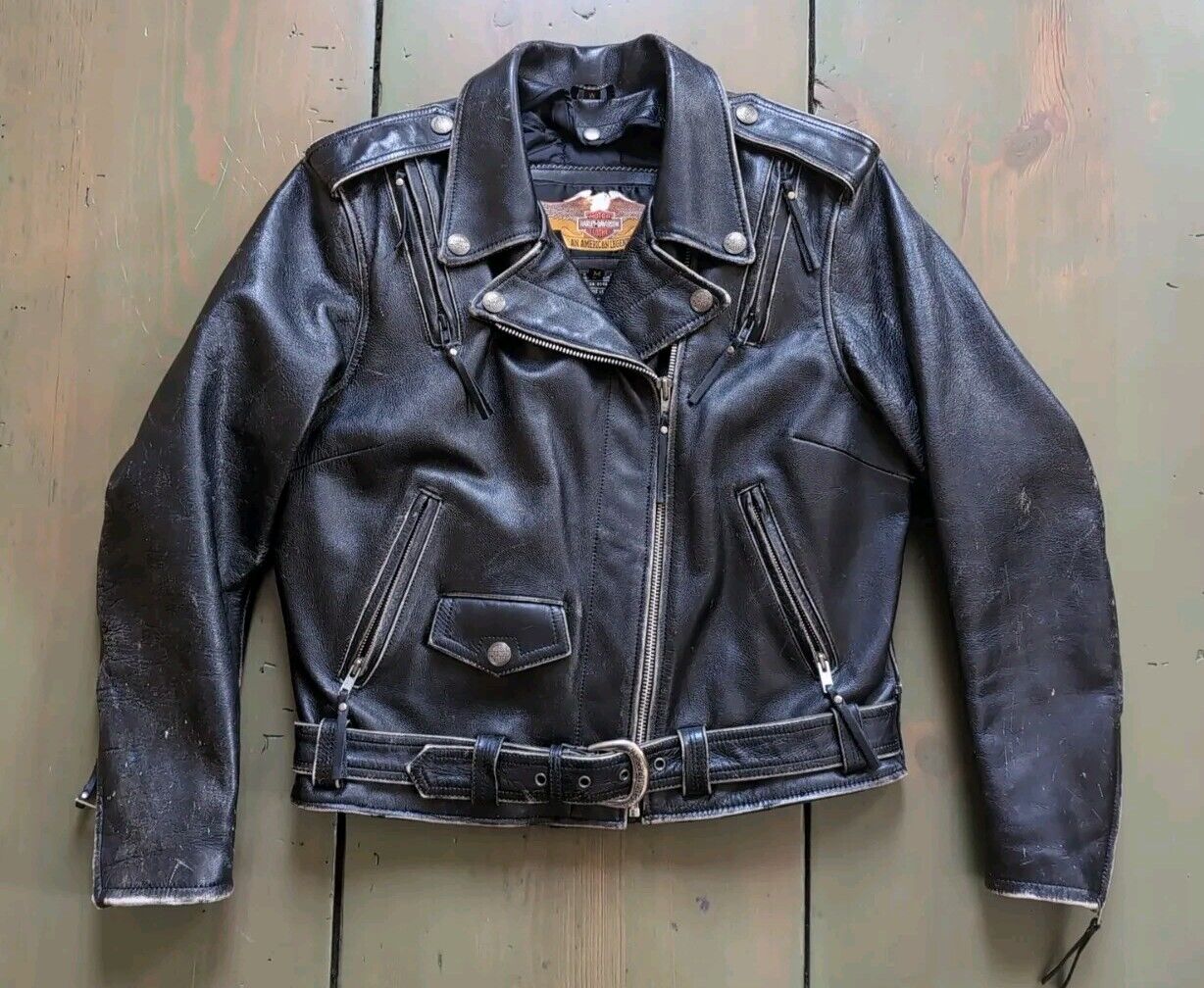 Vintage Harley Davidson EL CAMINO Black Leather M… - image 1