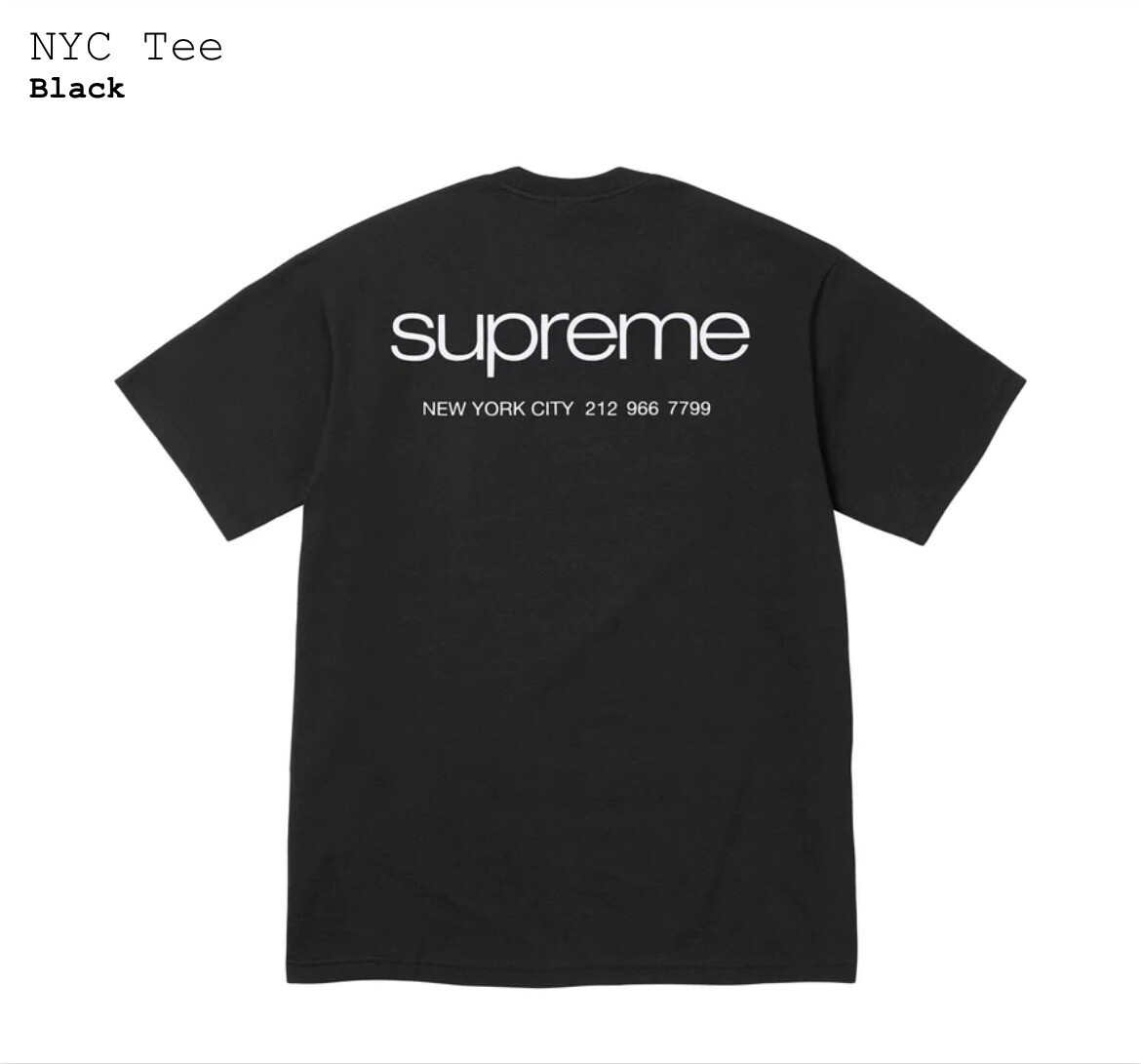 Brand New Supreme NYC Tee New York City - Black - Medium Brand New Supreme NYC Tee New York City - Black - Medium