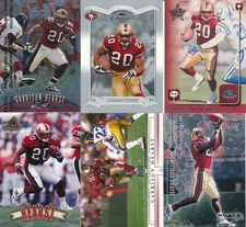 Garrison Hearst Lot of 6 different San Francisco 49ers football cards