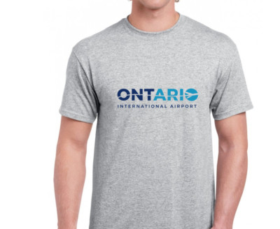 Ontario International Airport Tee shirt San Bernadino IE California Gray T-Shirt