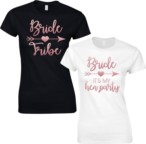 Rose Gold Printed Bride Tribe Hen Party 