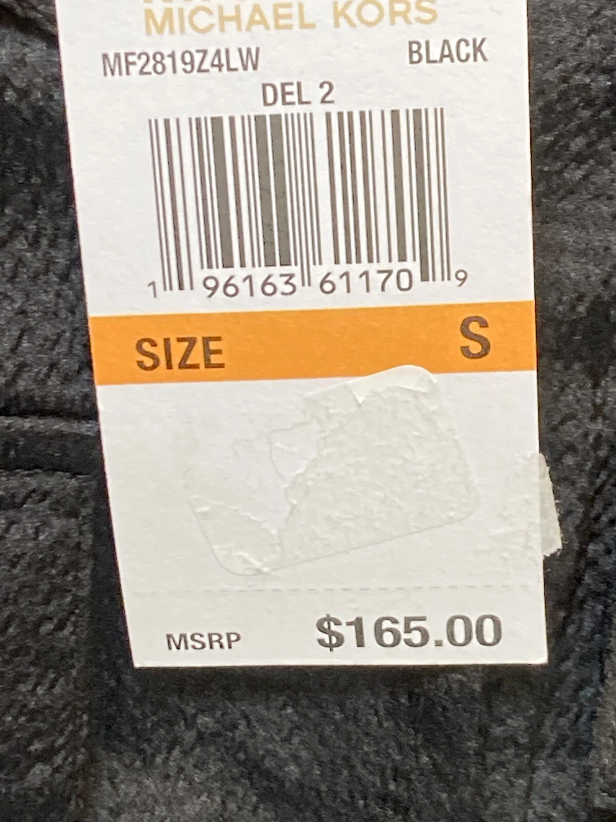 Michael Kors abito utility manica arrotolata donna nero con cintura colletto piccolo