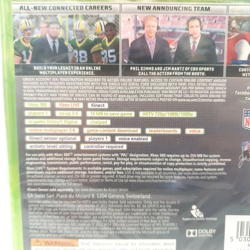 Xbox 360 Madden NFL 13 Microsoft Video Game Sealed Factory Sealed - Image 3 of 4