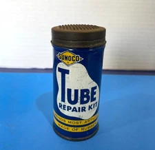 VINTAGE 1950s SUNOCO TUBE REPAIR KIT METAL CAN TIRE PATCH KIT SUN OIL COMPANY