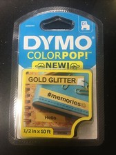 Dymo 2056090 Colorpop Gold Glitter Tape D1 1/2 x 10ft